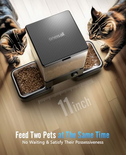oneisall Automatic Cat Feeder with 5G WiFi, Automatic Cat Food Dispenser for 2 Cats Small Pets, 20 Cups/5L Timed Dry Food Dispenser with APP Control - Image 5