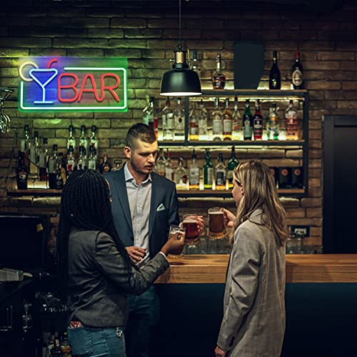 Image of Bar Neon Signs for Wall Decor Led Bar Lights for Bedroom Led Sign Room Decor Aesthetic Suitable for Living Room Bistro Man Cave Party