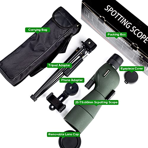 YUANZIMOO 25-75x60 スポッティングスコープ YZMspscopeGREEN の商品画像 5