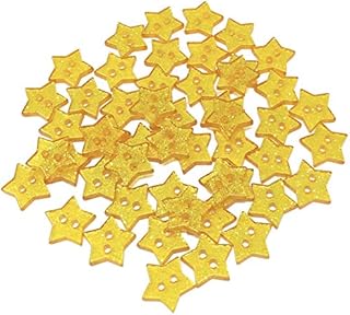 Special Touches Gold Glitter Star 13mm Resin Buttons - Pack of 50