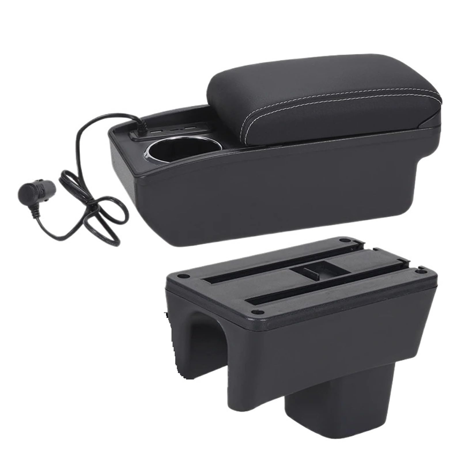 For Suzuki For Swift 2005-2024 Car Armrest Storage Box Dedicated Retrofit Interior Accessories Car Centre Console Armrest Box(A3 Fast charging)