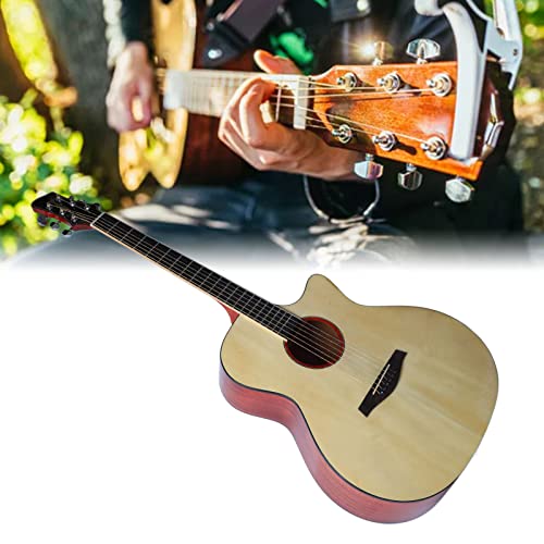 Folk Guitar Beginner Starter Pack, Acoustic Guitar Longue Durée de Vie Facile à Jouer Belle Texture Forte Puissance de Pénétration pour les Débutants (Couleur du bois naturel) - Les Beatles, Paul McCartney, John Lennon, RIngo Starr, George Harrison Folk Guitar Beginner Starter Pack, Acoustic Guitar Longue Durée de Vie Facile à Jouer Belle Texture Forte Puissance de Pénétration pour les Débutants (Couleur du bois naturel) – Image 3