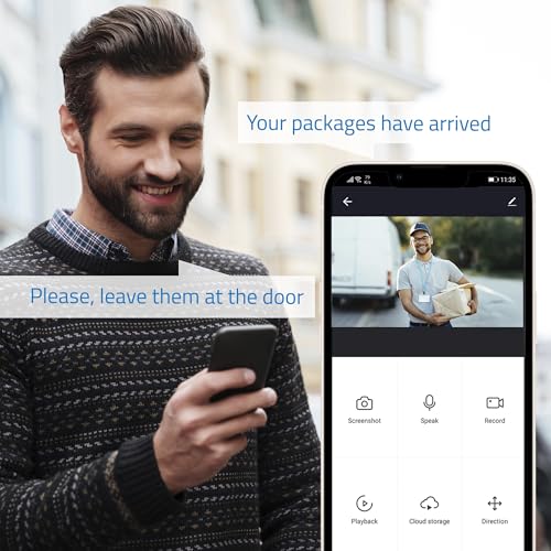 Nivian Intelligente wifi-deurbel met Full HD-camera, bidirectionele audio, bewegingsdetectie, nachtzicht, oplaadbare batterij, compatibel met App Tuya, Alexa en Google - Afbeelding 7