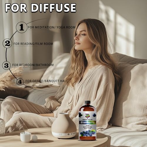Image of Blueberry Essential Oil for Diffuser DIY Candles Soap Cleaning 16oz