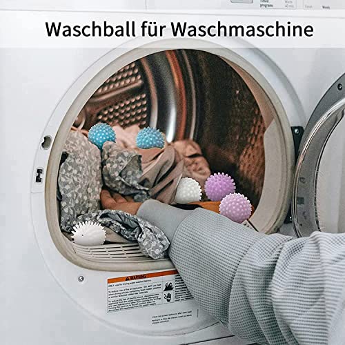 luckaide Trocknerbälle, 6 Stück Waschbälle für Daunenjacken, Waschball für Waschmaschine, Trockner Ball, Wiederverwendbare Trocknerball,Dryer Balls, Wäschetrockner Ball für Heim Kleidung Reinigung
