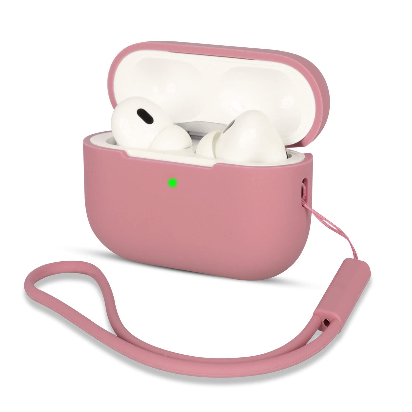 AOTUAO Funda para Airpods Pro 2 Case Cover, Fundas Protectora de Silicona Compatible con AirPods Pro 2 2022 con Silicona Lanyard, Funda Portátil a Prueba de Golpes, LED Frontal Visible, Negro — view 29