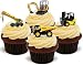 Produktbild Bagger -12 essbare hochwertige stehende Waffeln Karte Kuchen Toppers Dekorationen, Diggers - 12 Edible Stand Up Premium Wafer Card Cake Toppers Decorations