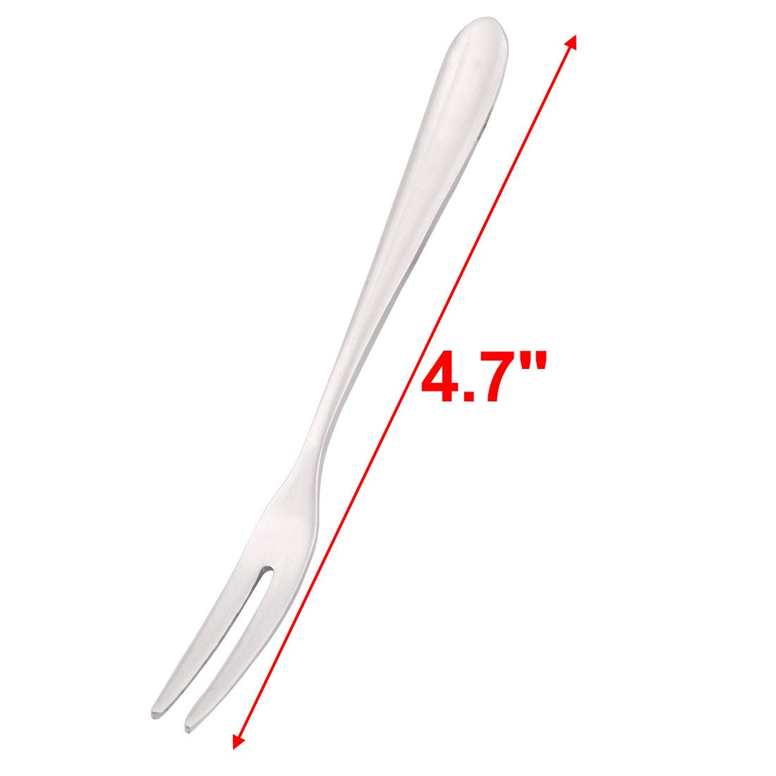 Ruilogod Acero inoxidable Inicio Restaurante Cake Fruit Snack Postre Tenedor 12cm Longitud 24pcs