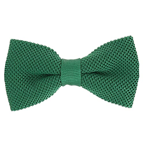 Noeud papillon tricot en soie Tony & Paul PAULO - Vert Anglais Uni - Fabriqué en Italie