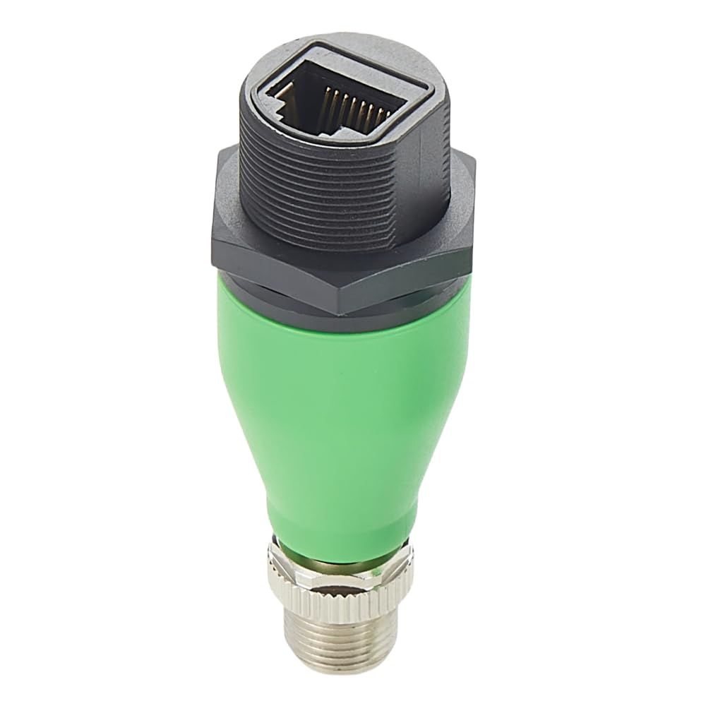 Adaptador de montaje en panel M12 X de 8 pines a RJ45 RJ45 Red Ethernet Cat6 a M12 conector circular macho IP67 impermeable blindado enchufe de alimentación compatible con cámara industrial GigE