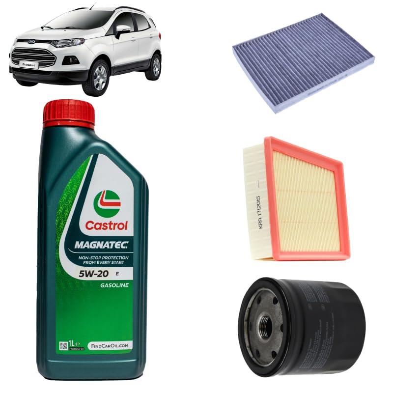 Kit tagliando 3 filtri + 5L olio Magnatec 5W-20 per Ford EcoSport 1.0 Ecoboost 2011+
