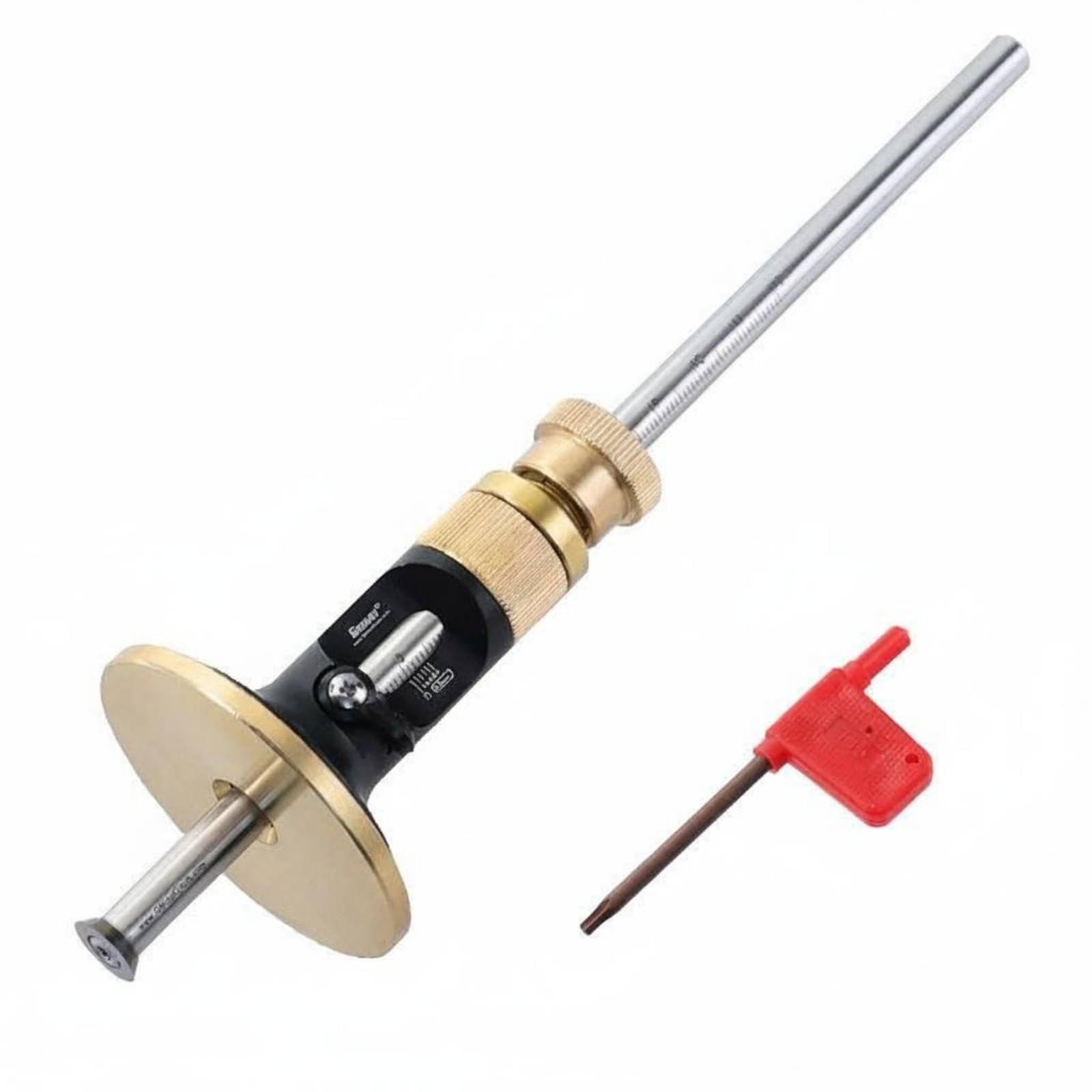 Wheel Marking Gauge Scale fine Adjust Scribing Gauge Stainless Steel Rod Carbide Marking Tool for Woodworkers, Carpenters-image-2