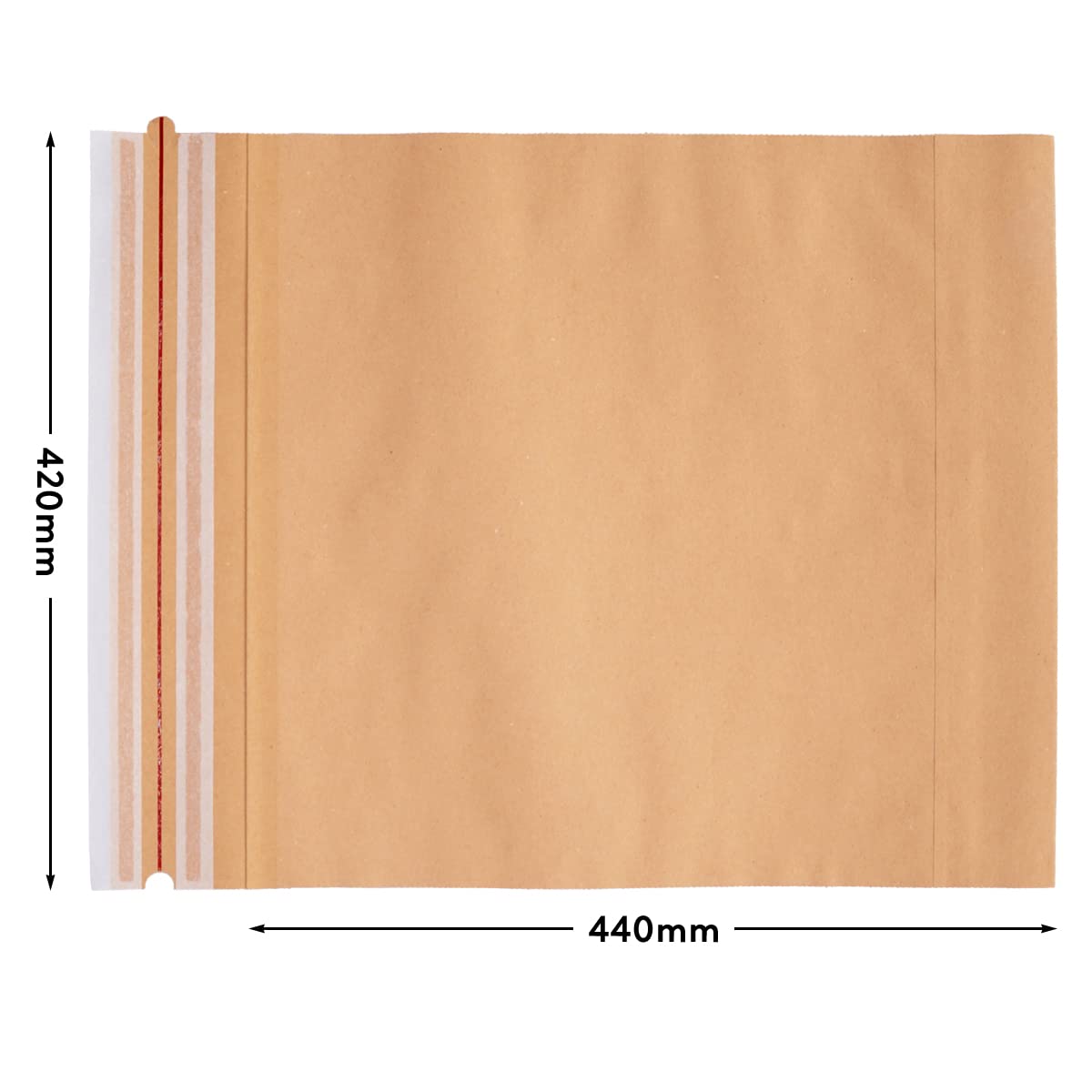 Versandbeutel aus Kraftpapier 120 g/m² wiederverschließbar 42 x 44 cm 50 Stück