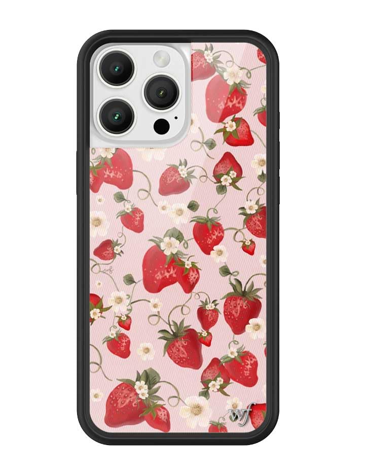 Image of Wildflower Cases - Compatible with iPhone 16 Pro Max | Protective Bumper, 6.5ft Drop Test Certified, Women Owned Small Business | Straw Berry Fields