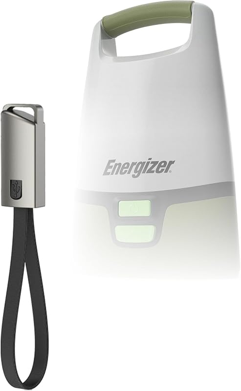 BoxWave Cable compatible con linterna de camping LED Energizer Vision – Cargador de llavero USB tipo C, llavero USB tipo C a tipo A cable USB de 8 pulgadas – Negro azabache