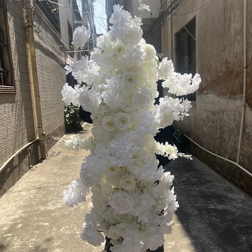 Artificial Cherry Blossom Rose Wedding Arch Flowers, Wedding Welcome Signs Floral Greenery...