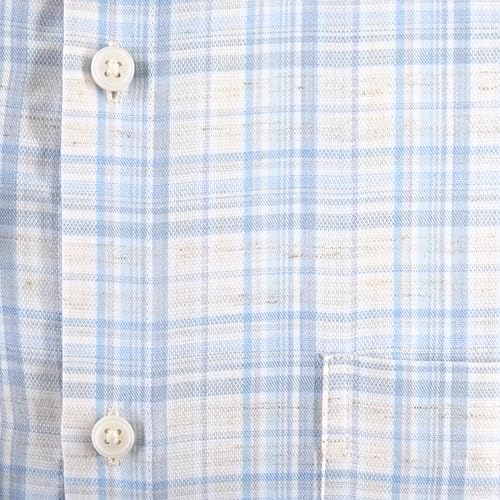 Image of 7-DAYS Men's Premium Checks Formal Shirt - Cotton Rich, Regular Fit, Full Sleeve, with Pocket, Wrinkle Resistant - Stylish Office & Everyday Wear.