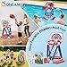 Pool Basketball Hoop Floating Toys: Stable on Water & Easy Set Up - Floating Basketball Hoop Includes 3 Balls and Pump, Toy Games Fits Family Party Backyard Kids Adults Ages 3-12