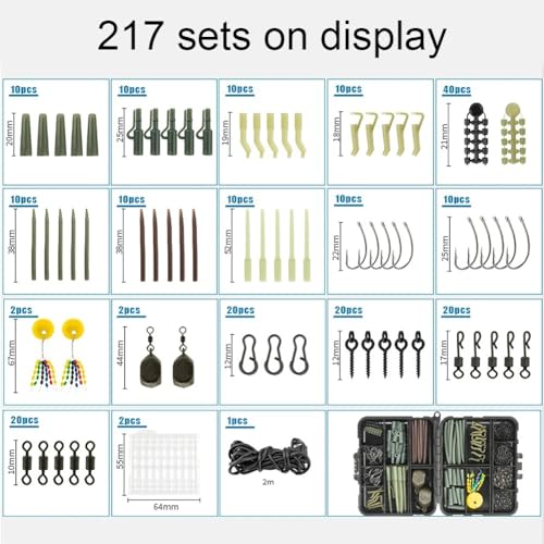 Kit de Accesorios para Pesca de Carpa 217 Piezas miniatura 2