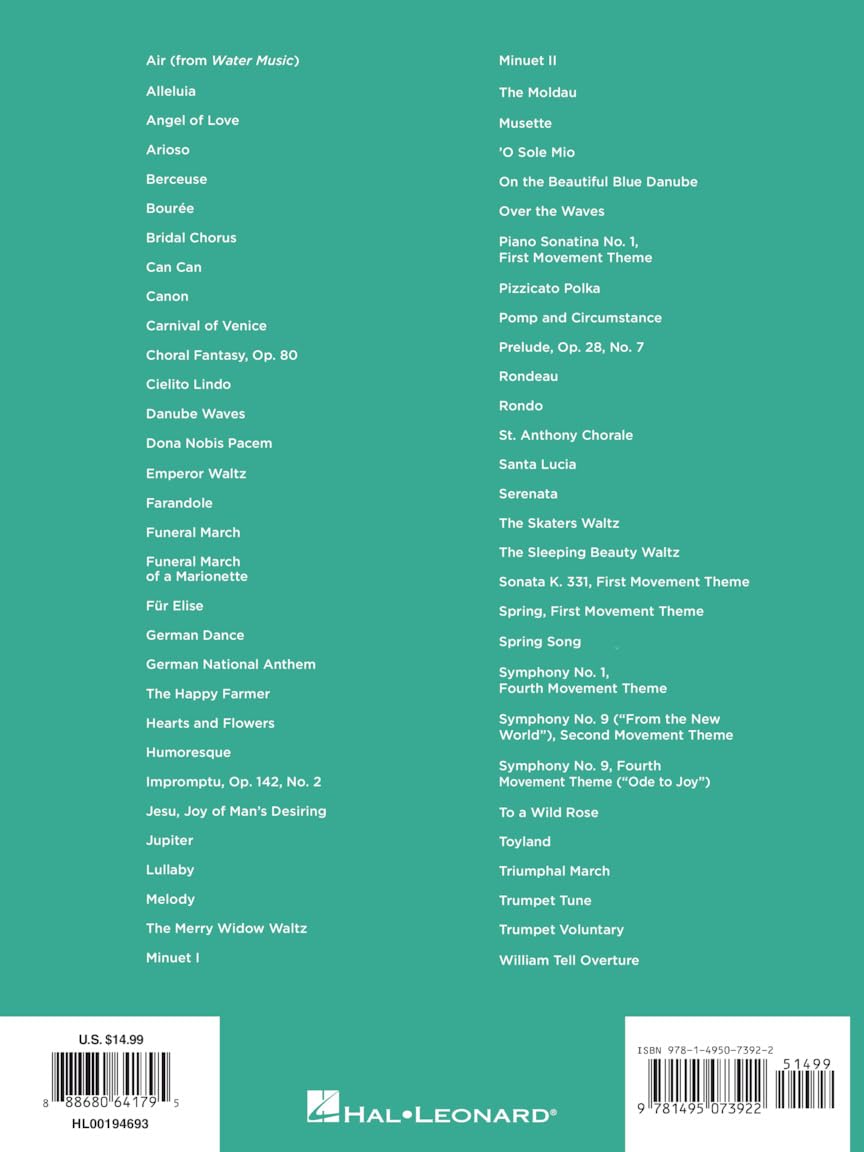 Classical - super easy songbook piano