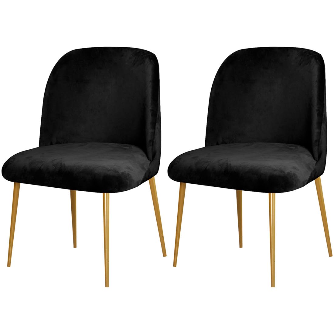 SZJIAHTM 2 Pack Dining Room Chair Slipcovers Velvet Removable Stretch Short Back Armless Curved Chair Protector For Home Decor Living Room Ceremony