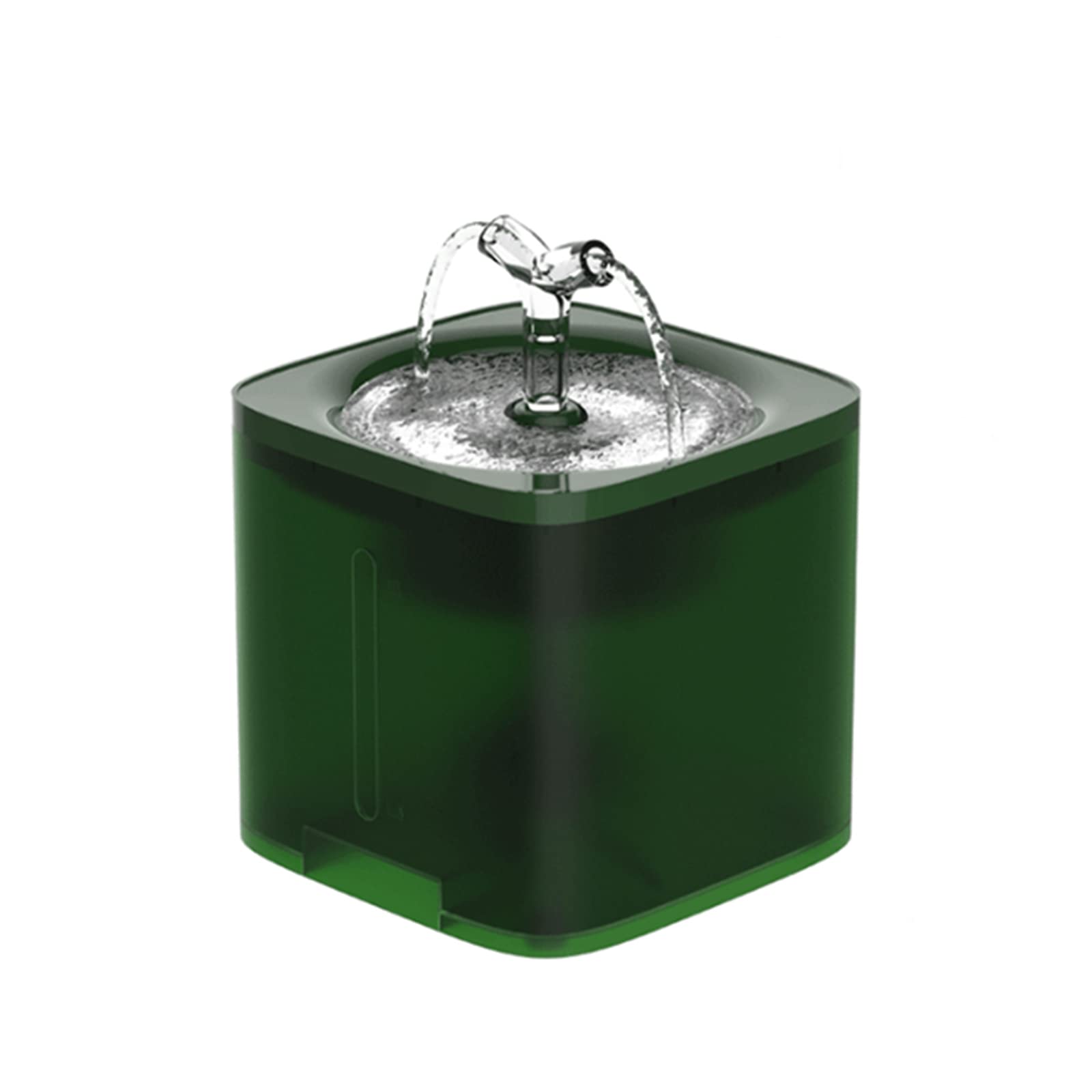 FBJAMZ Cat Water Fountain Dog Dispenser,Ultra Quiet Automatic Pet Bowl with Visible Water Level & Dual Faucet (Green)