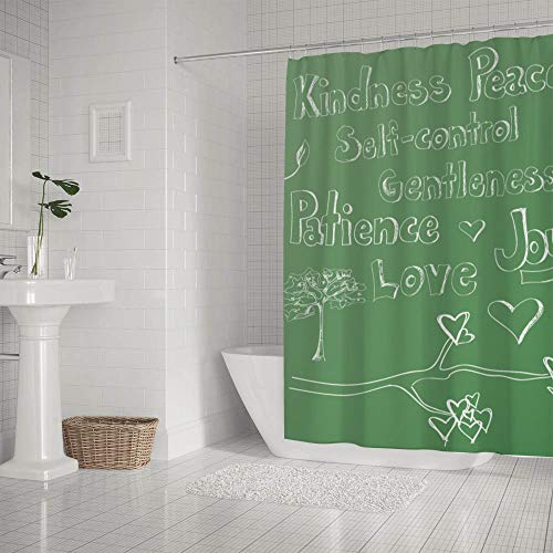 Rideau de douche en polyester de qualité supérieure lavable en machine 183cm - 3