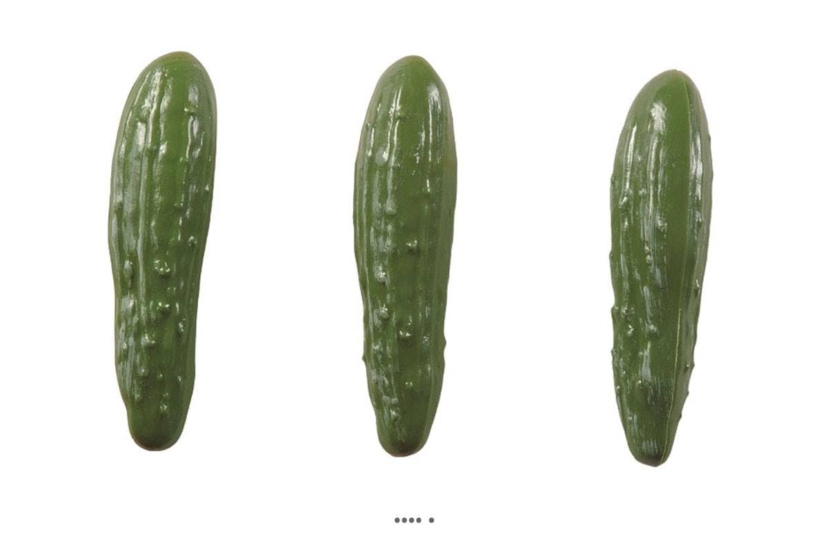 Cetriolo Verde Artificiale in Confezione da 3 in plastica soffiato L 180 x 50 mm