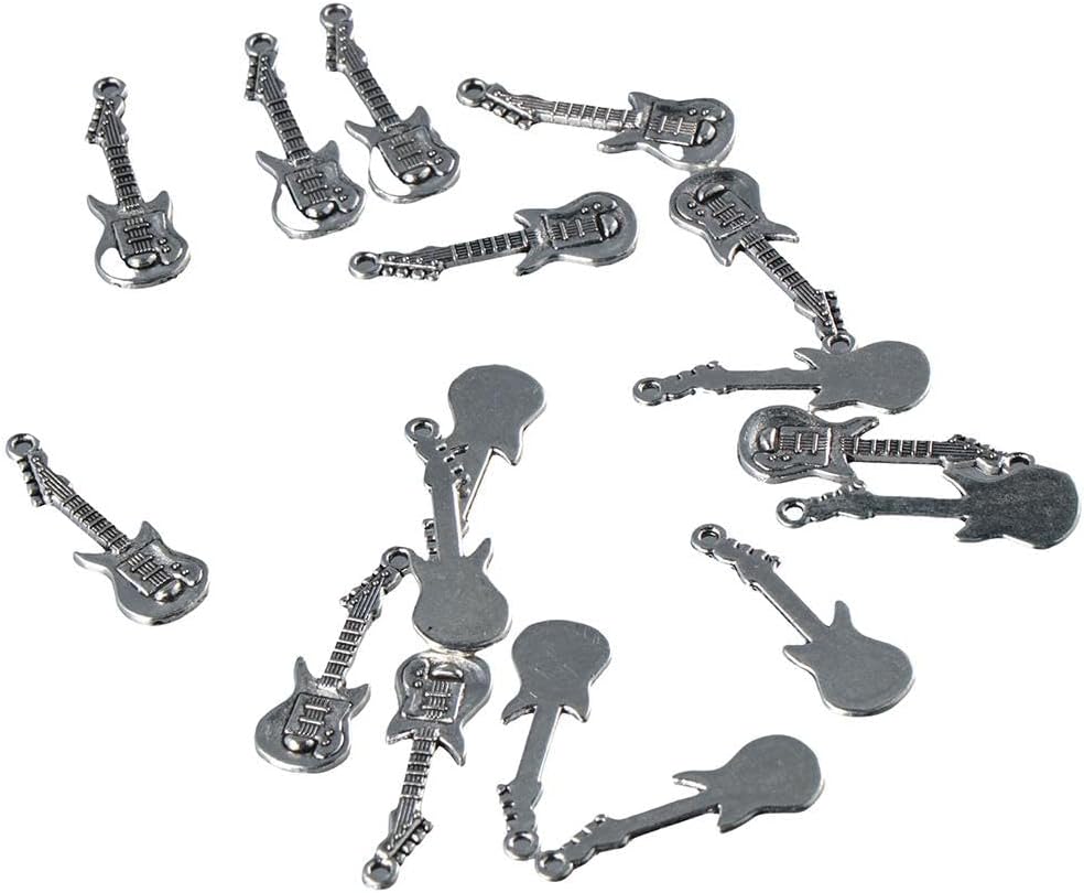 50Pcs Guitar Shape Pendants Music Elements Instruments Charms for Jewelry Making DIY Handmade Necklace Bracelet Keychain Accessories - Image 5