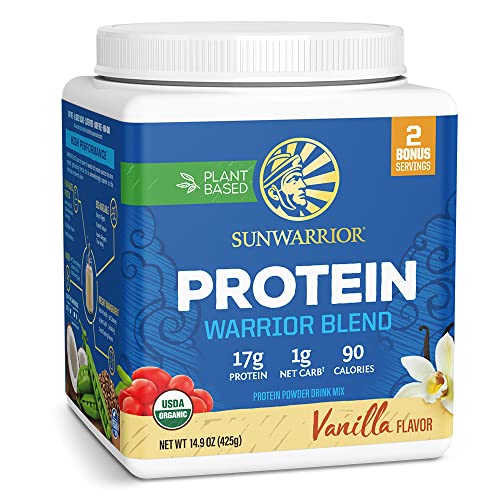 Image of Organic Plant Based Protein Powder | Vegan Organic Protein Powder Vanilla Flavored with BCAA Amino Acids & Hemp Seed Pea Blend | Non-GMO Soy Dairy Filler & Gluten Free (Vanilla, 17 Servings)