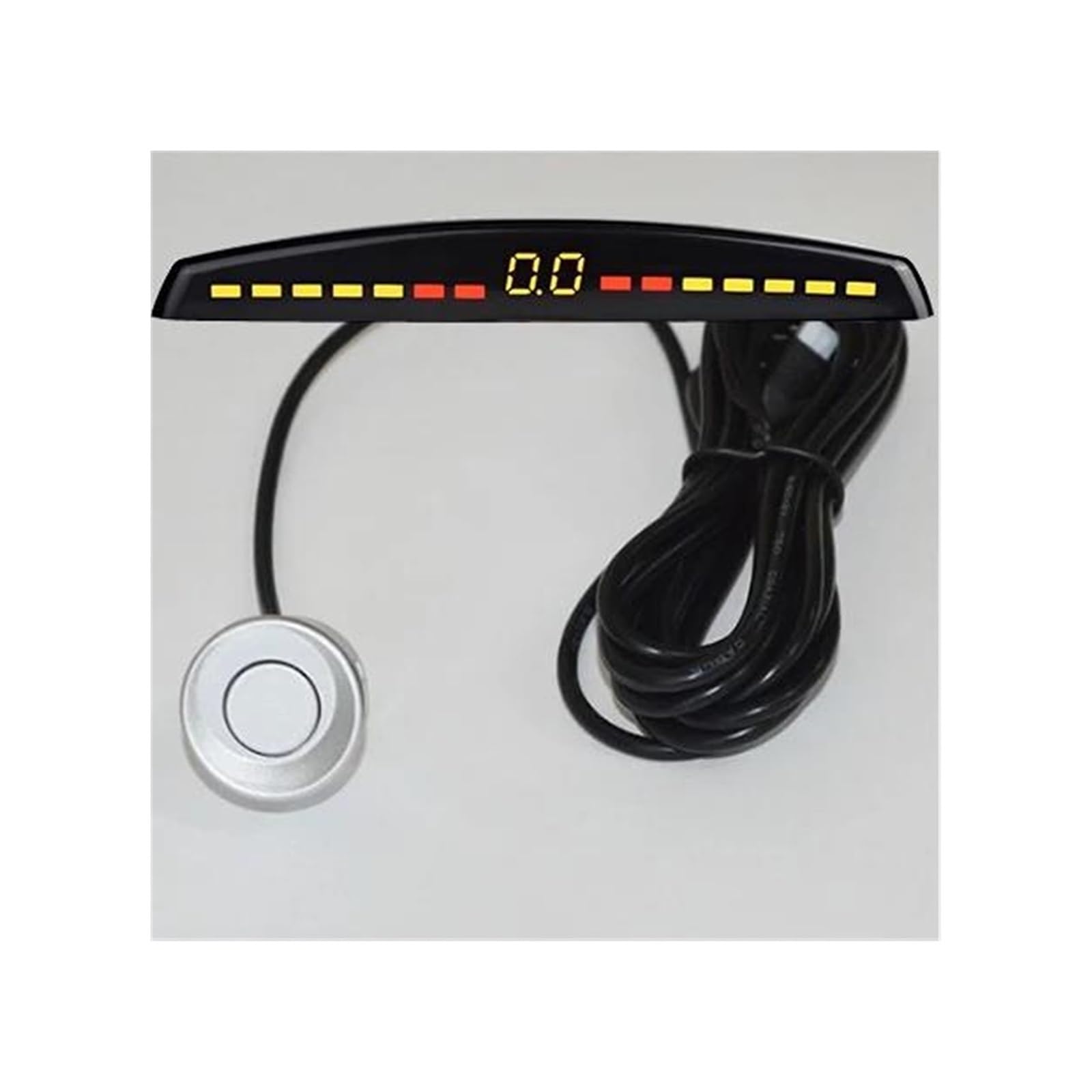 Voiture Capteur Stationnement Voiture, Détecteur Automatique Voiture Affichage Parktronic Système Surveillance Radar Recul avec 4 Capteurs Aide Au Stationnement(Color:Argent)
