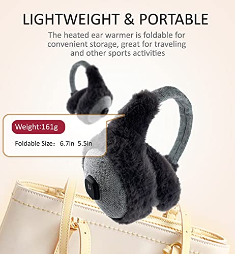 Aroma Season Heated Ear Warmer for Men & Women, 2 Heating Modes Electric Ear Muffs for Winter Sports, Travel - Image 3
