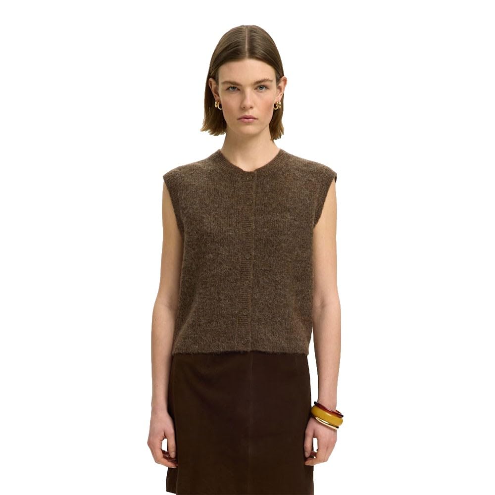 Damen Slflulu Sl Button O-Neck Vest Noos Slflulu Sl Button O-Neck Vest Noos (1er Pack)