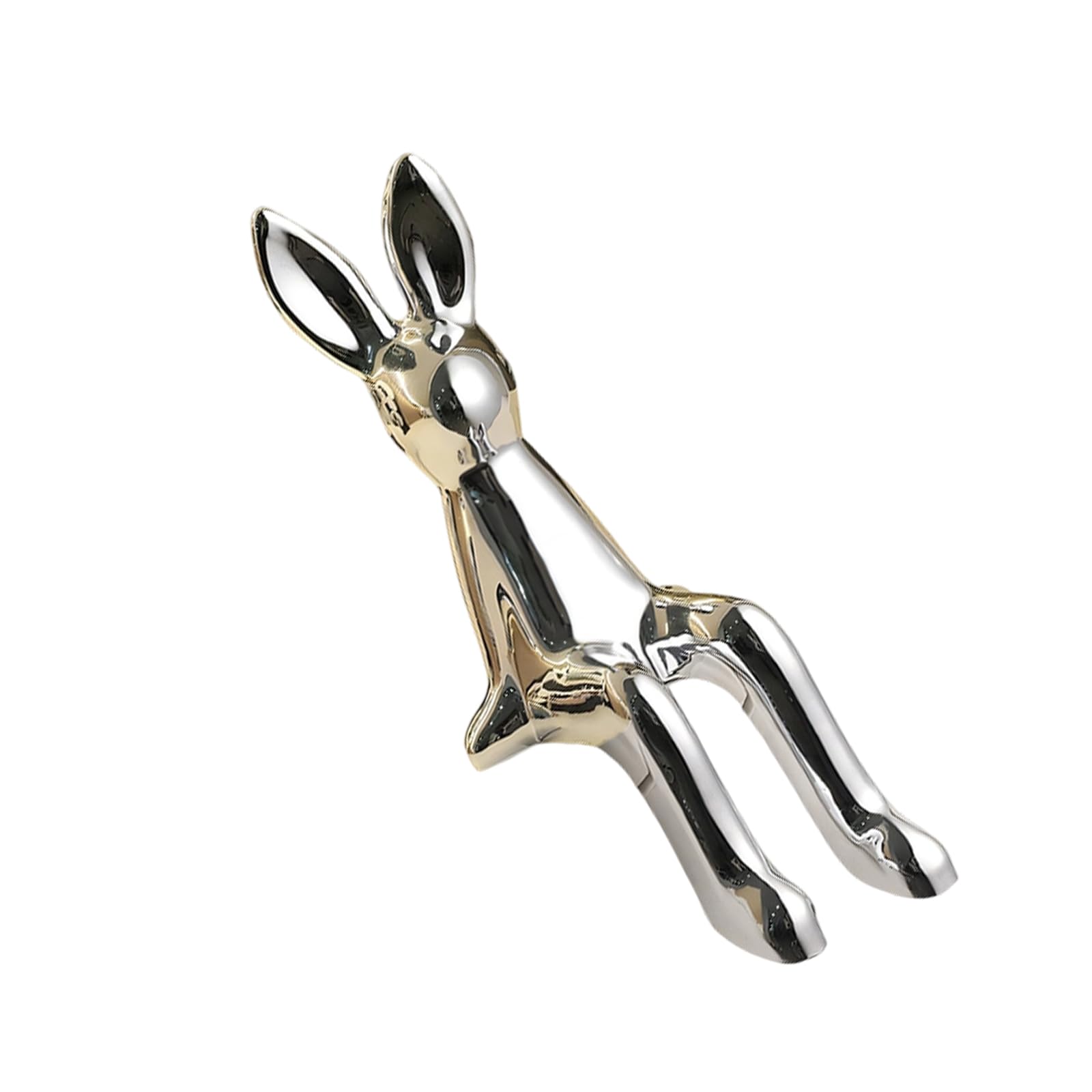 Hredyqw Easter Bunnies Figurines Electroplate Sitting Rabbits Statue Spring Home Decors,Easter Decorations Decorative