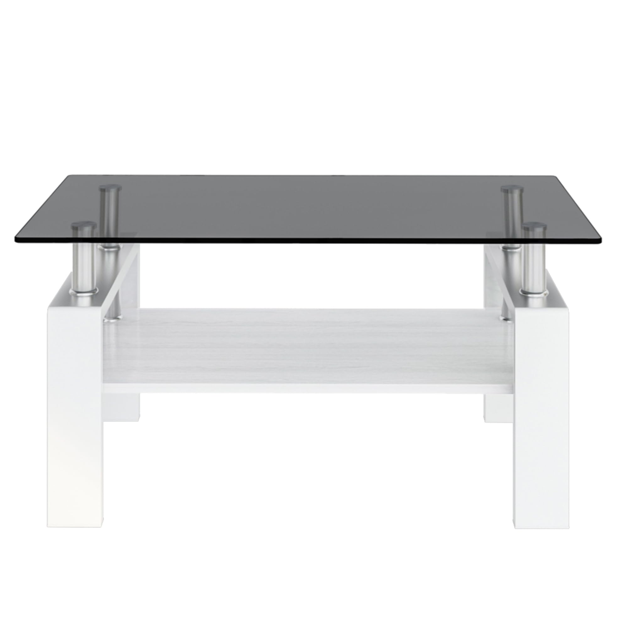 【グレー】モダン長方形コーヒーテーブル 強化ガラス天板 リビング用クリアガラス Amazon.co.jp: モダン長方形コーヒーテーブル 強化ガラス天板