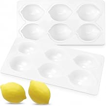Lemon Silicone Mould, 3D Mango Silicone Mould, 6 Grids Creative Lemons Unique Silicone Moulds, Cedric Grolet Moulds for Muffins, Cupcakes, Cakes, Pudding, Ice Cubes and Jelly
