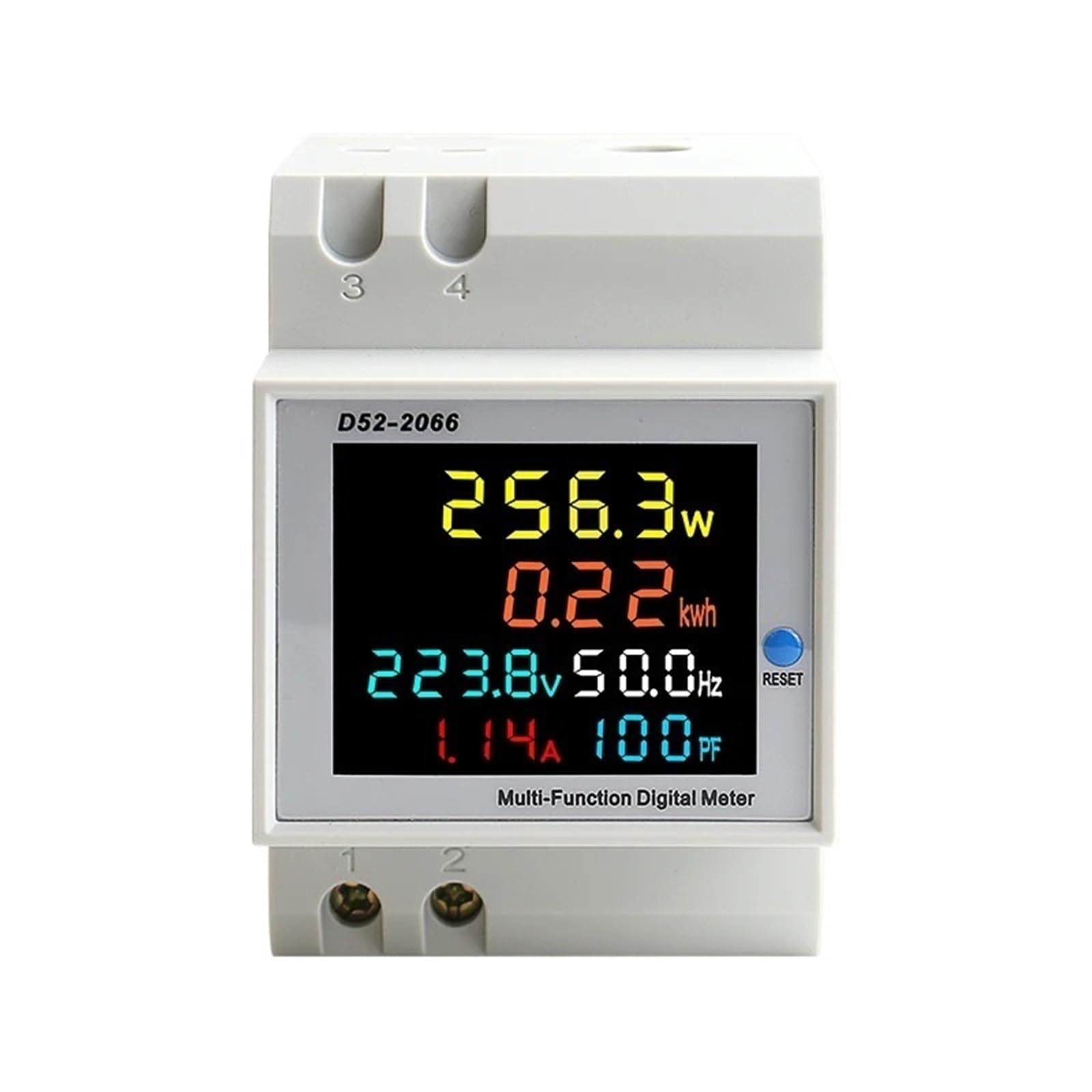 Monitor de CA D52-2066 con pantalla para controlar voltaje y corriente 6