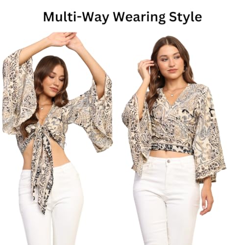 Image of KE KanhaExports Women Backless Tribal Top /Celtic Crop Top /Beach Wear /Goa Top - Pushkar Exports Quality - Multicolour Free Size