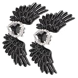 Clips para joyería de zapatos: presenta un diseño con decoración de de diamantes de imitación brillantes, ala , y únicos, hebillas de zapatos de diamantes de imitación