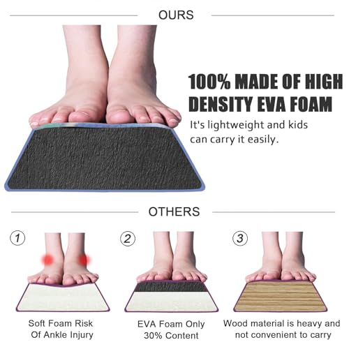 FBSPORT 8ft Balance Beam Folding Gymnastics Beam Foam Balance Floor Beam Equipment for Kids Adults, Suede Cover Anti Slip Base with Carry Bag for Home School Gym Training, Pink Green - image 7