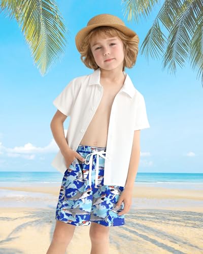 Boys Swim Trunks Quick Dry Compression Liner Swimsuit Shorts Kids Bathing Suit with Pocket UPF 50+ Swimwear 5-10 Years2