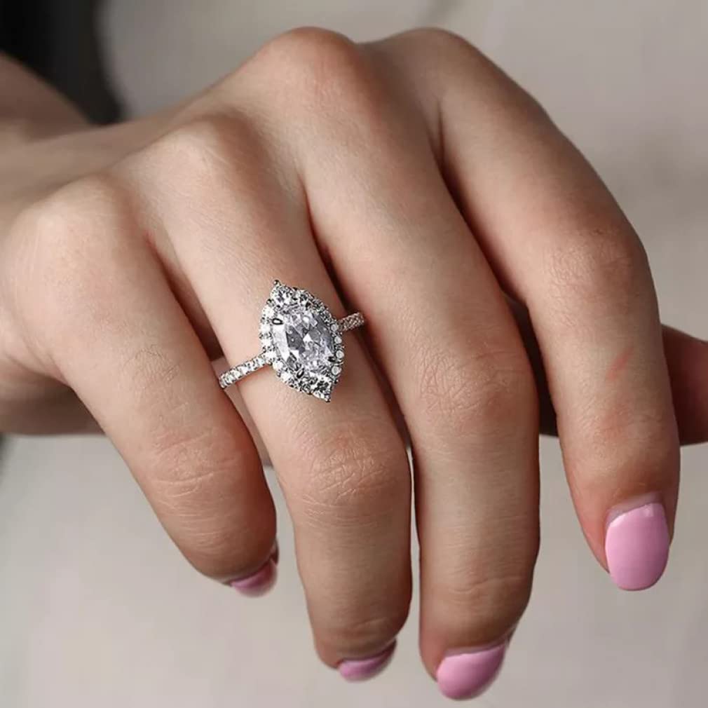 S925 Sterling Silber Ring Frau Carbon Diamond Super Flash Schmuck Zubehör