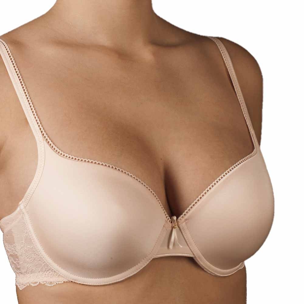 Selene, Sujetador para Mujer con Aros y Copas Acolchadas, Tirantes Finos y Banda de Encaje, Colección Adela, Color Negro, Talla 100B