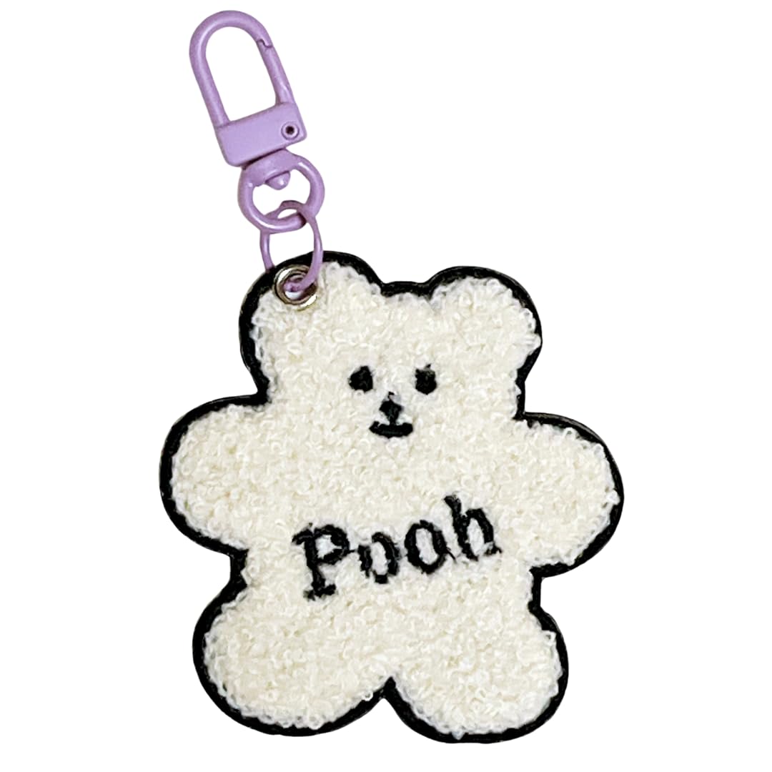 Amazon.co.jp: ワッペン キーホルダー 韓国 ネームストラップ 裁縫