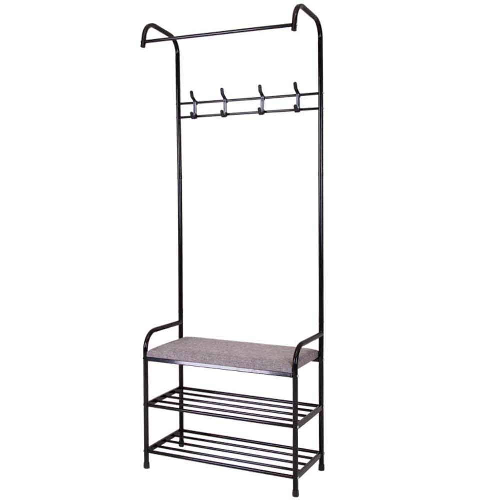 Portant à vêtements multifonctionnel pour organiser une entrée encombrée facilement