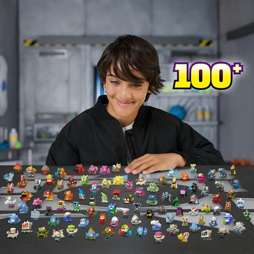 Image of MrBeast Lab Swarms Series 3, Hyper Fusion Series, 6 Pack - Lab Pack Includes 6 Micro Beasts, 6 Collectible Stickers & 2 Stackable Fusion Caps to Build Out Your Own MrBeast Lab