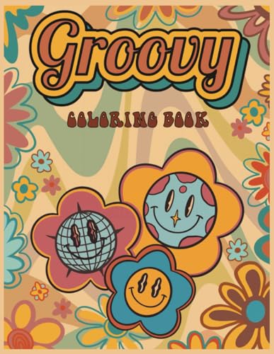Groovy Aesthetic Coloring Book: 25 Vintage Preppy pages full of Inspirational Quotes, Hippie Vibes, Retro Flowers, Happy Faces for Teens & Adults image 2
