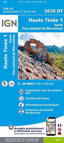 Télécharger 3639OT HAUTE TINEE, 1 AURON, PN DU MERCANTOUR / RECTO Livre eBook France