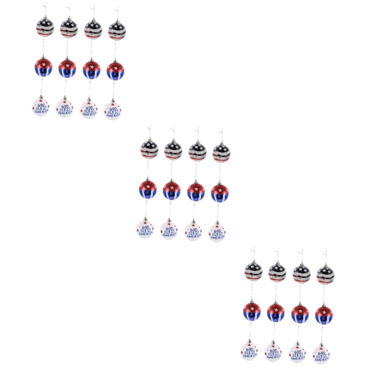 Balles suspendues Amosfun tricolores : le coffret d'ornements idéal pour offrir