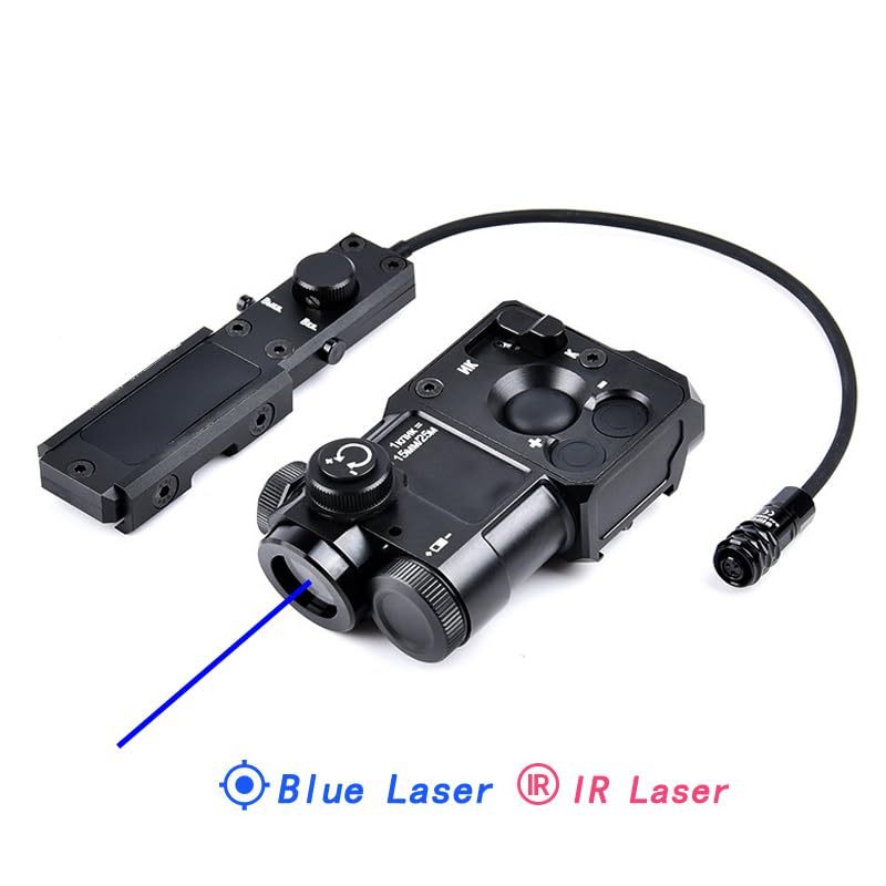 Tactical Metal PST4 Box Aiming Laser Sights(with IR Laser + Blue Laser Sight + Modular Remote Pressure Switch), Black